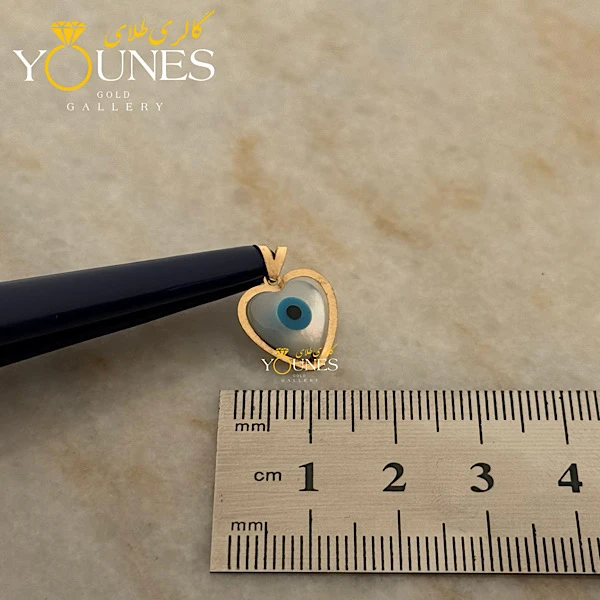 آویز سواروسکی قلب چشم نظر طلا